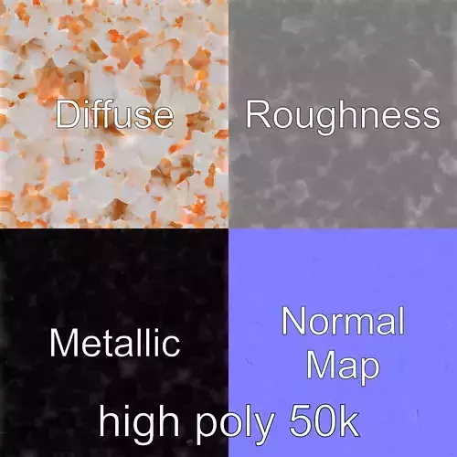 Stylized Meringue Cake Surreal Design model pack