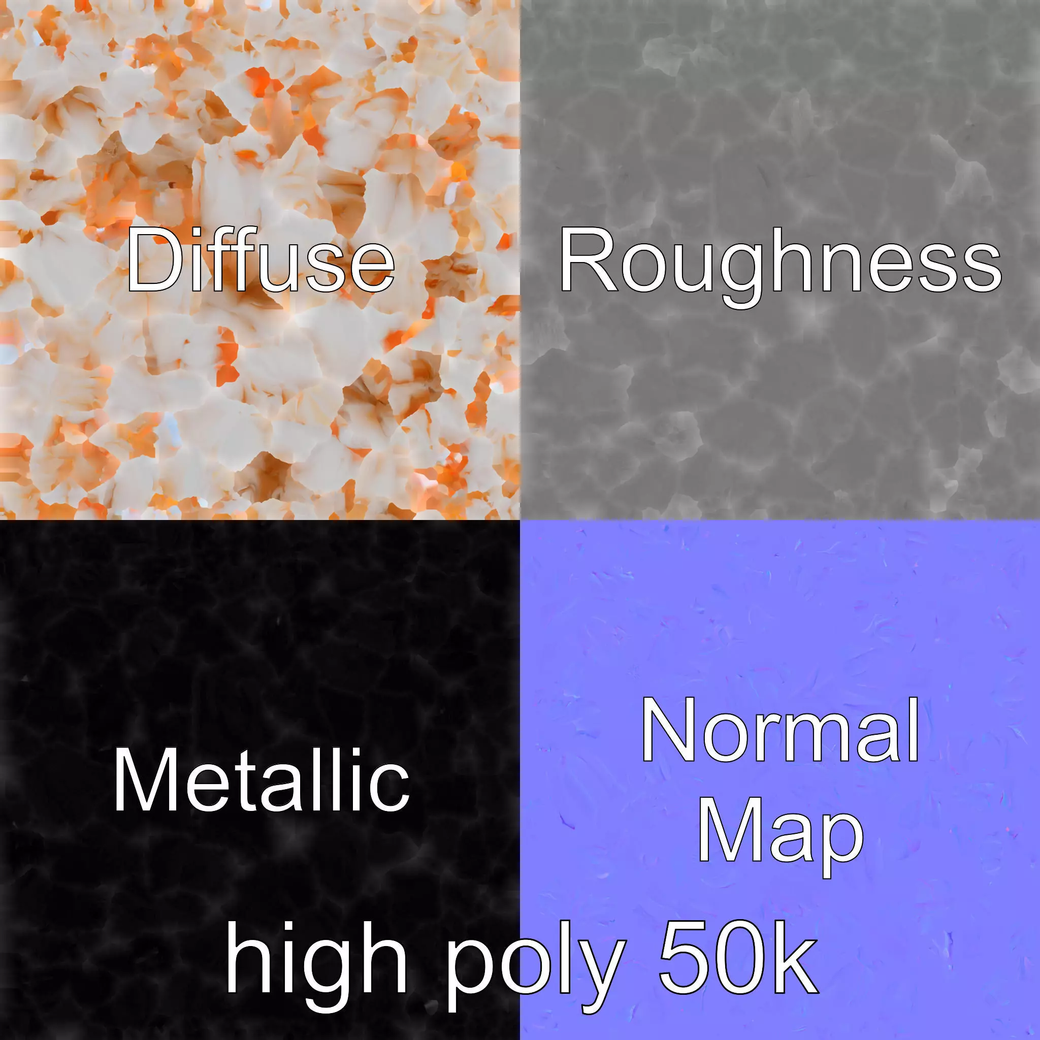 Stylized Meringue Cake Surreal Design model pack Low-poly 3D model_0