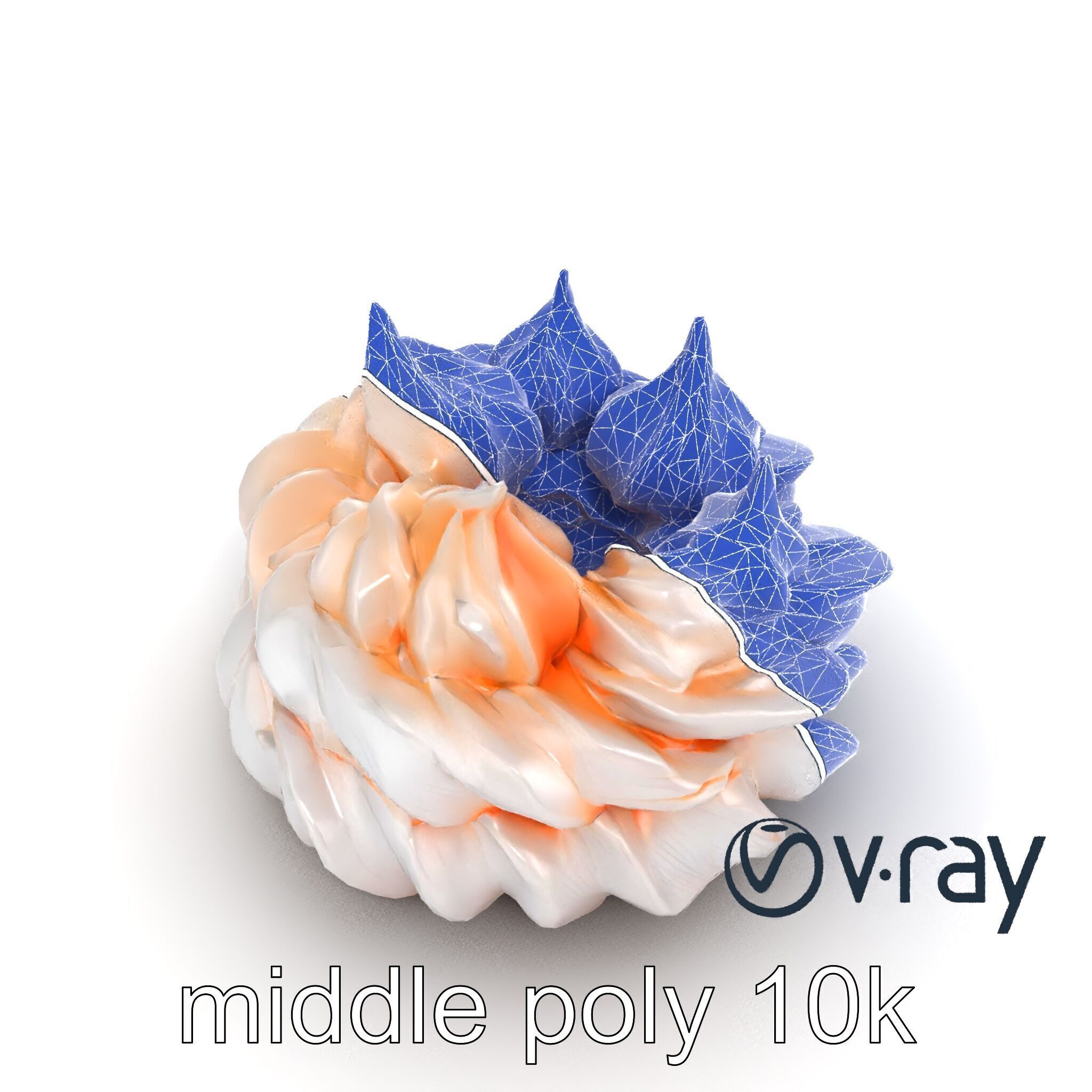 Stylized Meringue Cake Surreal Design model pack Low-poly 3D model_29