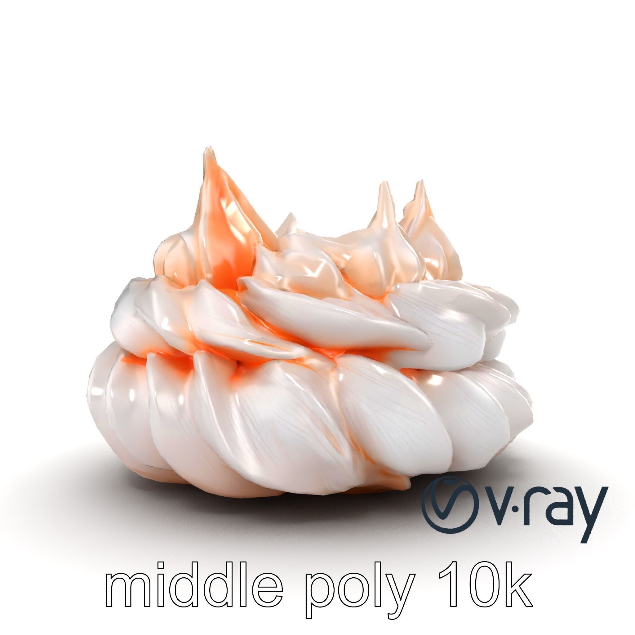 Stylized Meringue Cake Surreal Design model pack Low-poly 3D model_28