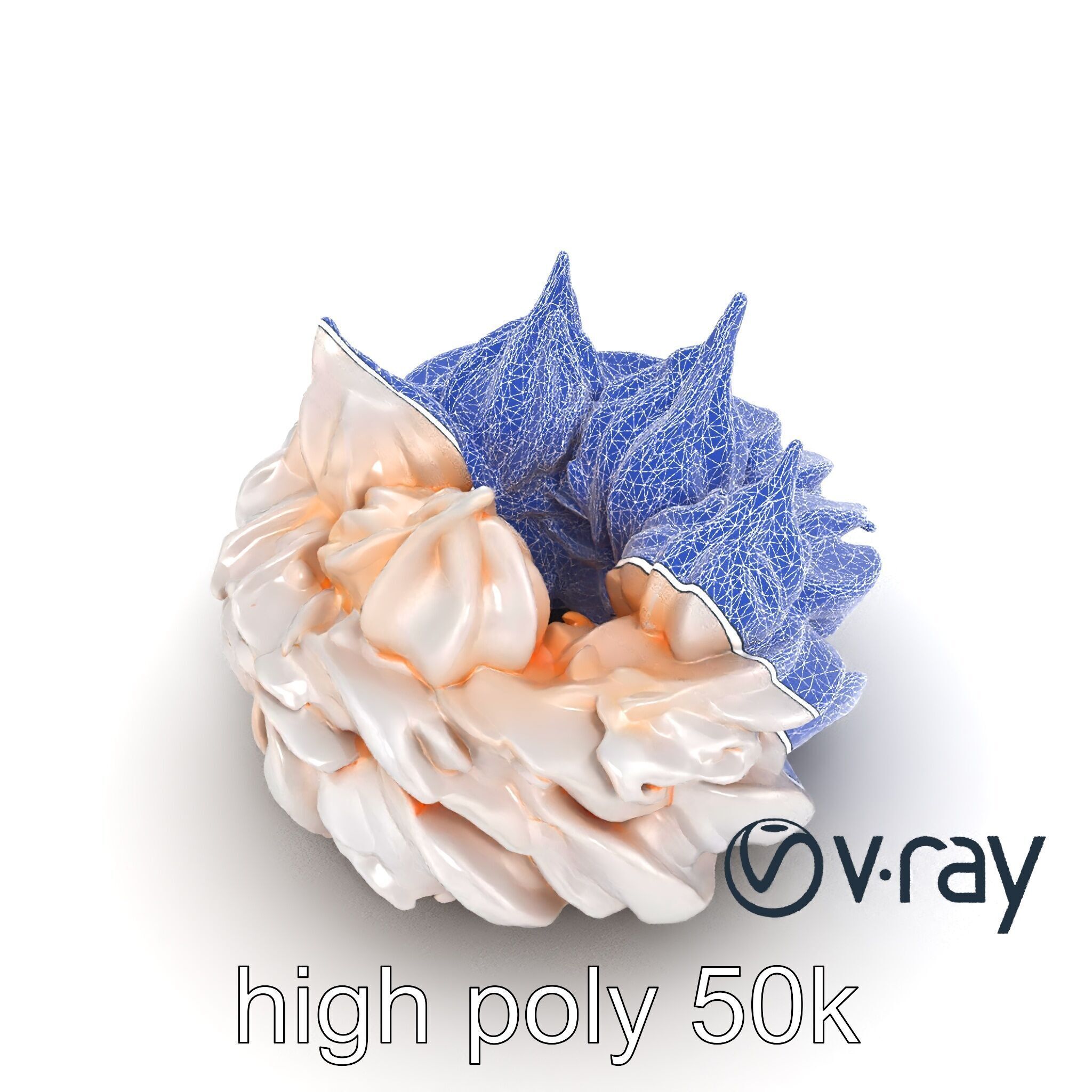 Stylized Meringue Cake Surreal Design model pack Low-poly 3D model_27