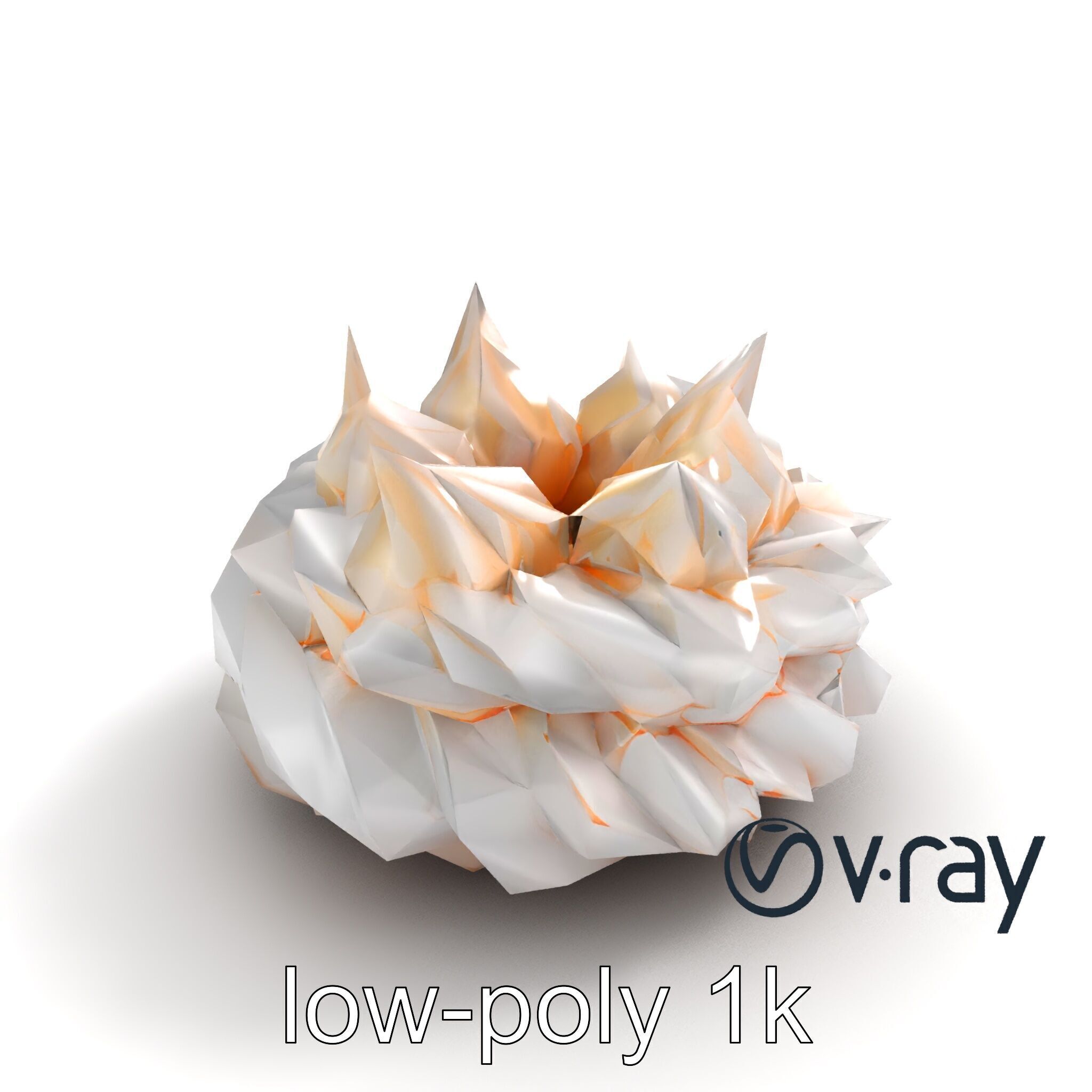 Stylized Meringue Cake Surreal Design model pack Low-poly 3D model_10
