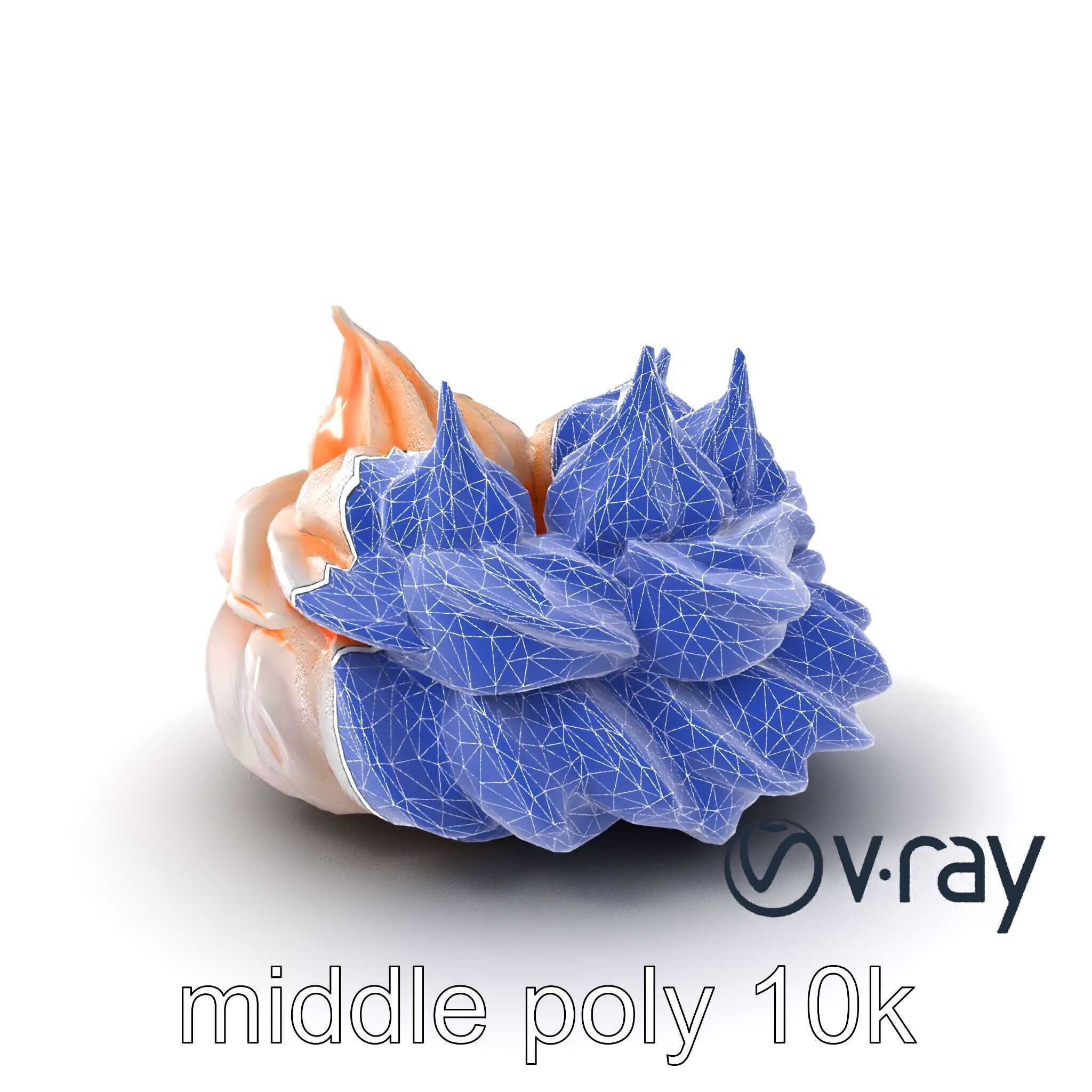 Stylized Meringue Cake Surreal Design model pack Low-poly 3D model_23