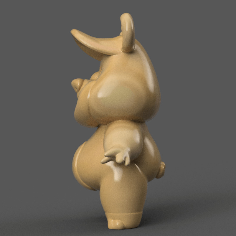 Cute Bear 3D Model Fun Cartoon Decoration STL 3D print model_2