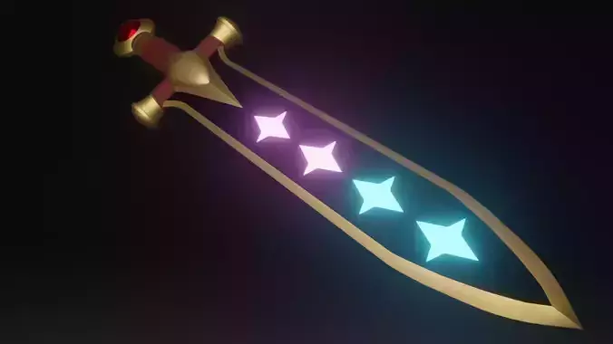 Star Sword Free low-poly 3D model