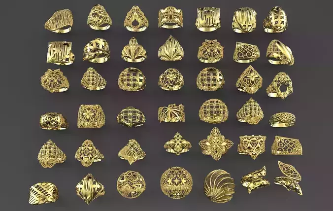 42 NEW RINGS HIGHT QUALITY READY TO PRINT JEWELLERY 