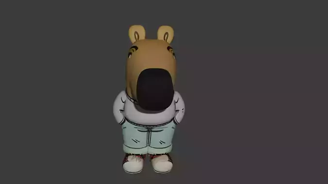 Chill Guy Caton - Relaxed and Cool 3D Character Model