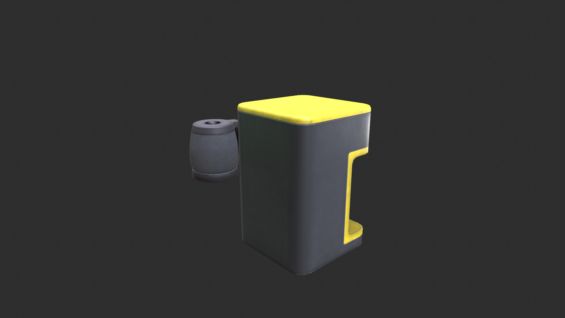 Coffee machine Low-poly 3D model_5
