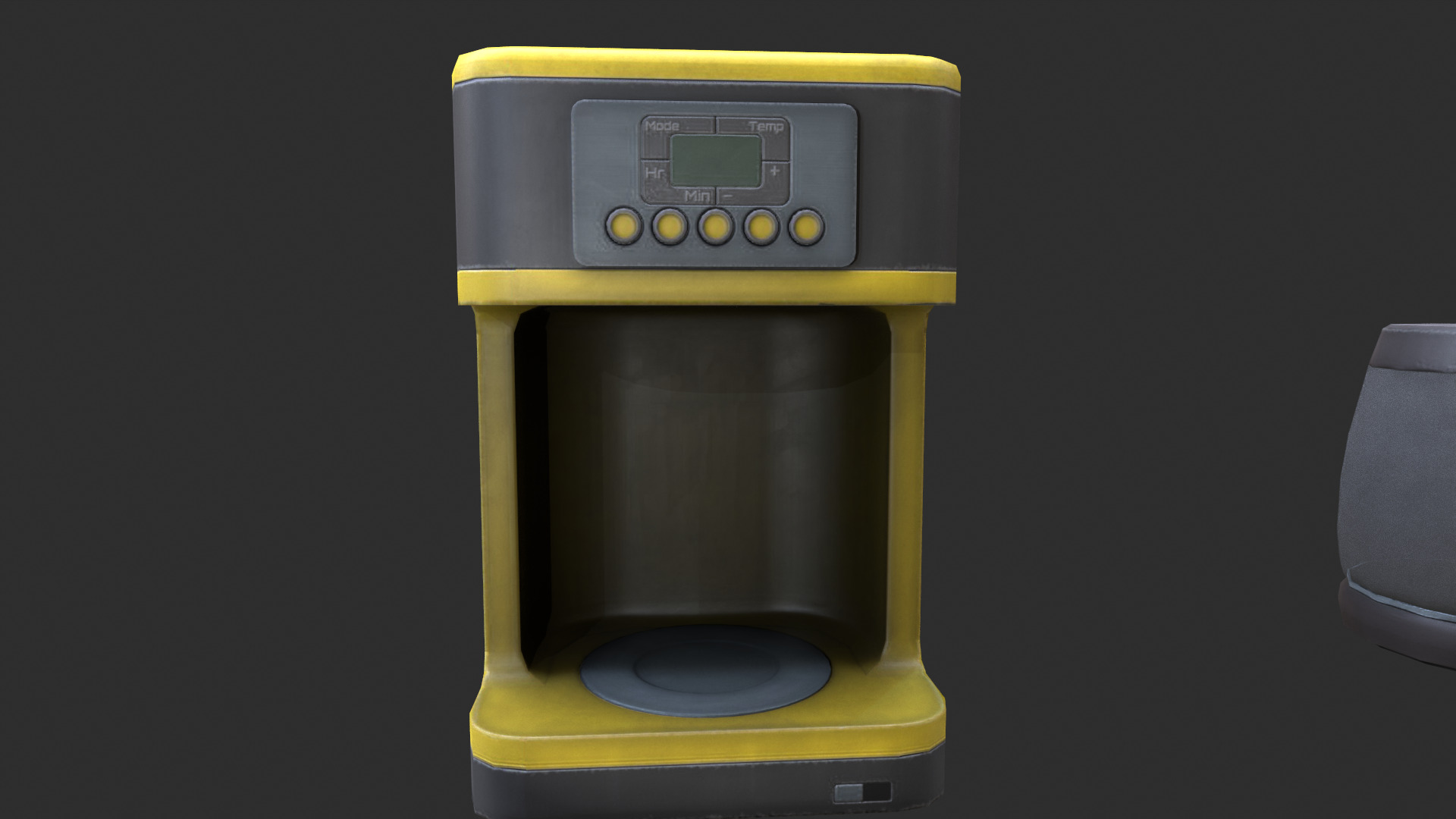 Coffee machine Low-poly 3D model_3