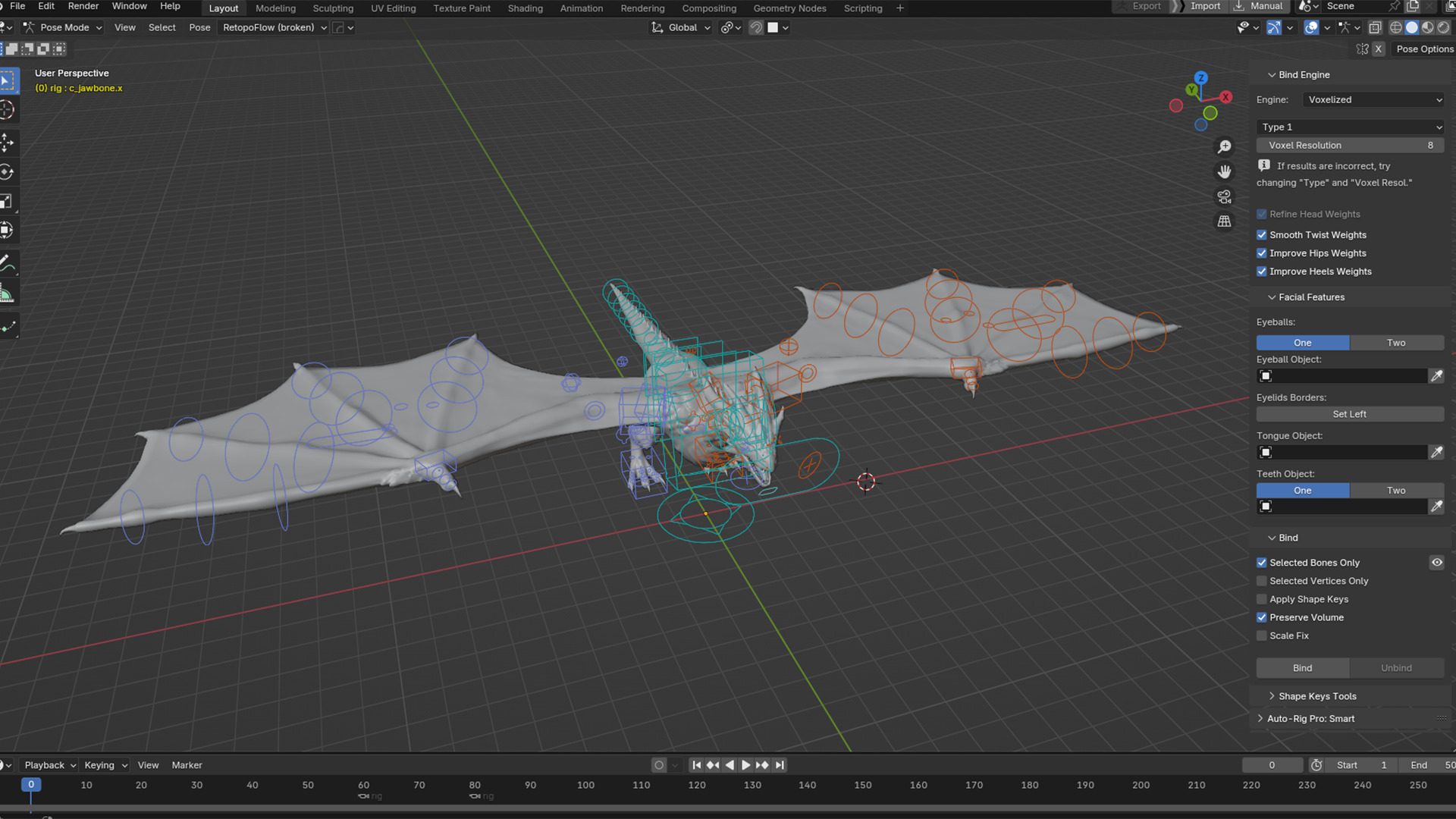 Red Wyvern Dragon Low-poly 3D model_11