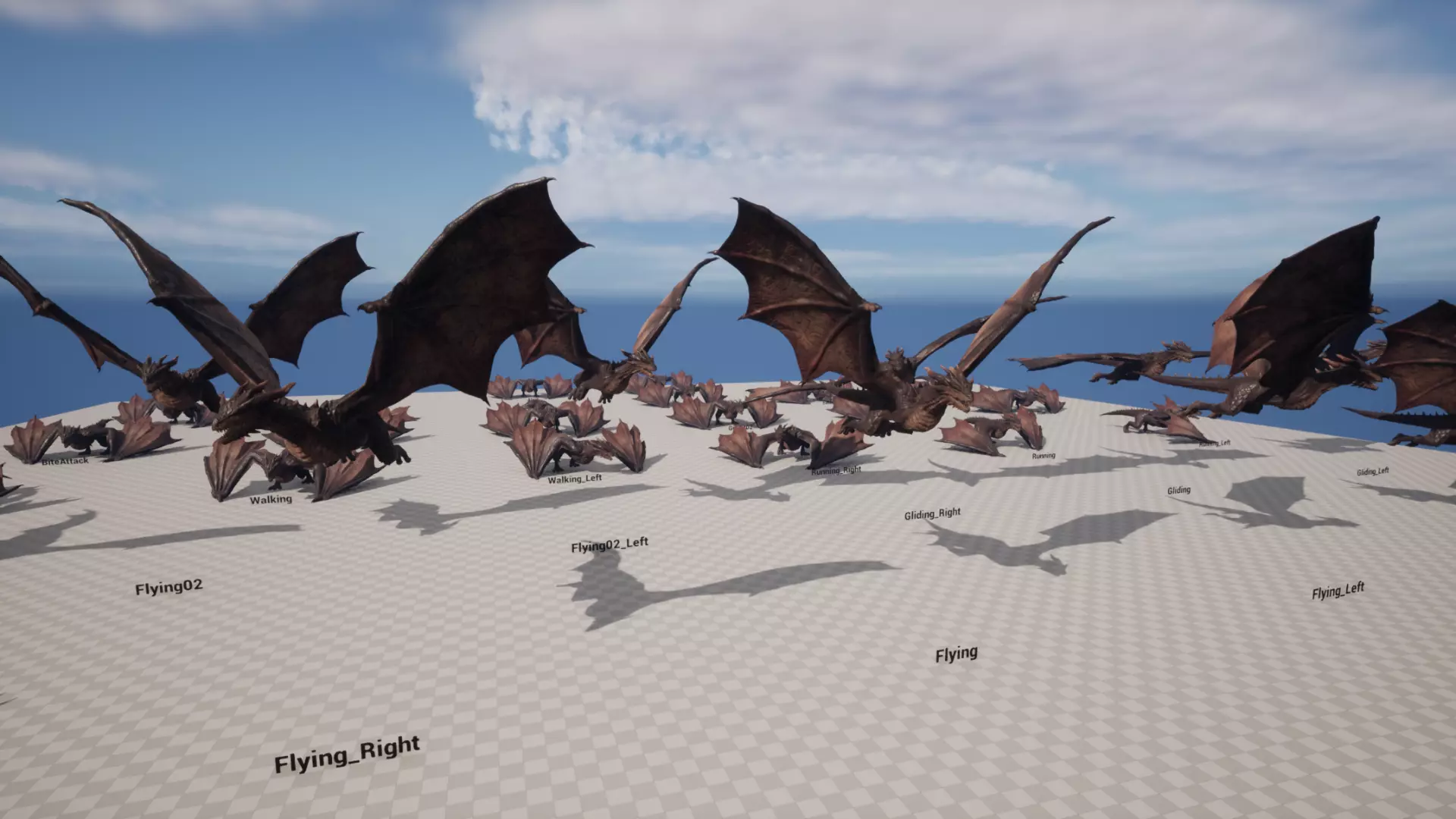 Red Wyvern Dragon Low-poly 3D model_16