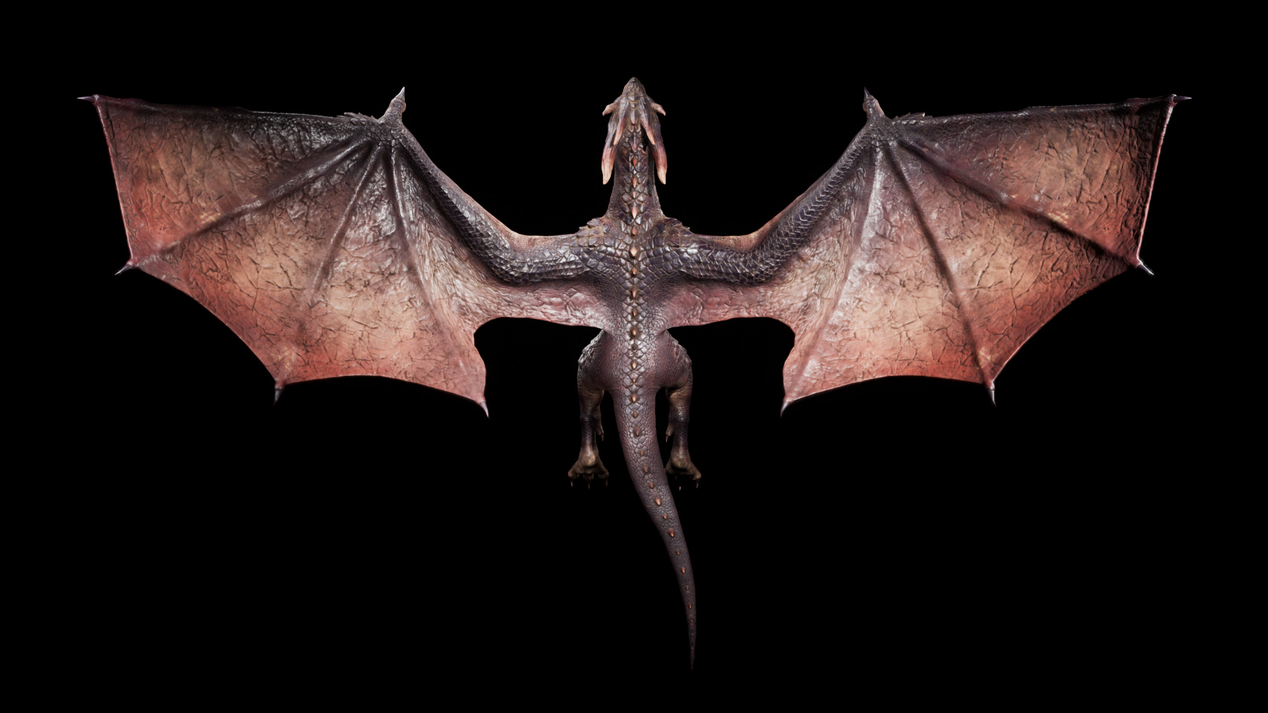 Red Wyvern Dragon Low-poly 3D model_6