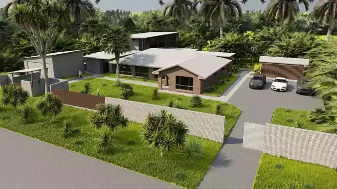 Casa Scene- Beach villa-Modern House 3D model