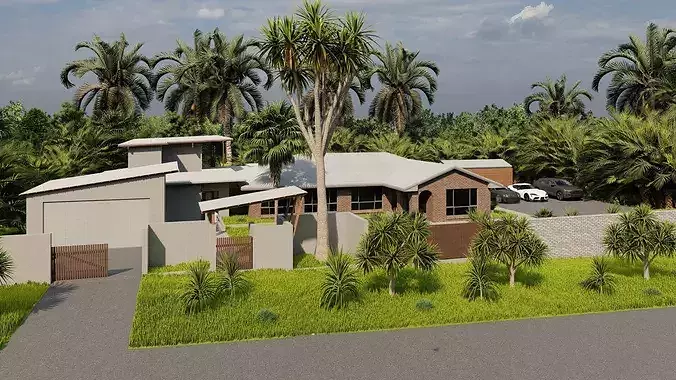 Casa Scene- Beach villa-Modern House 3D model 6
