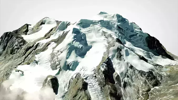 Mountain landscape Pokarkang 6373m Nepal