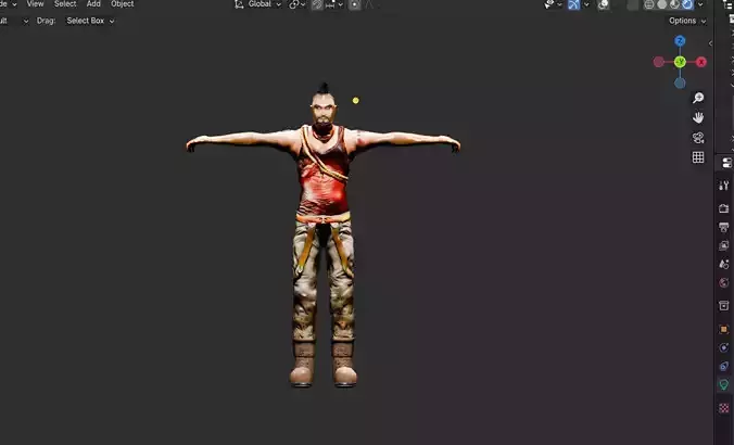 farcry character Low-poly 3D model