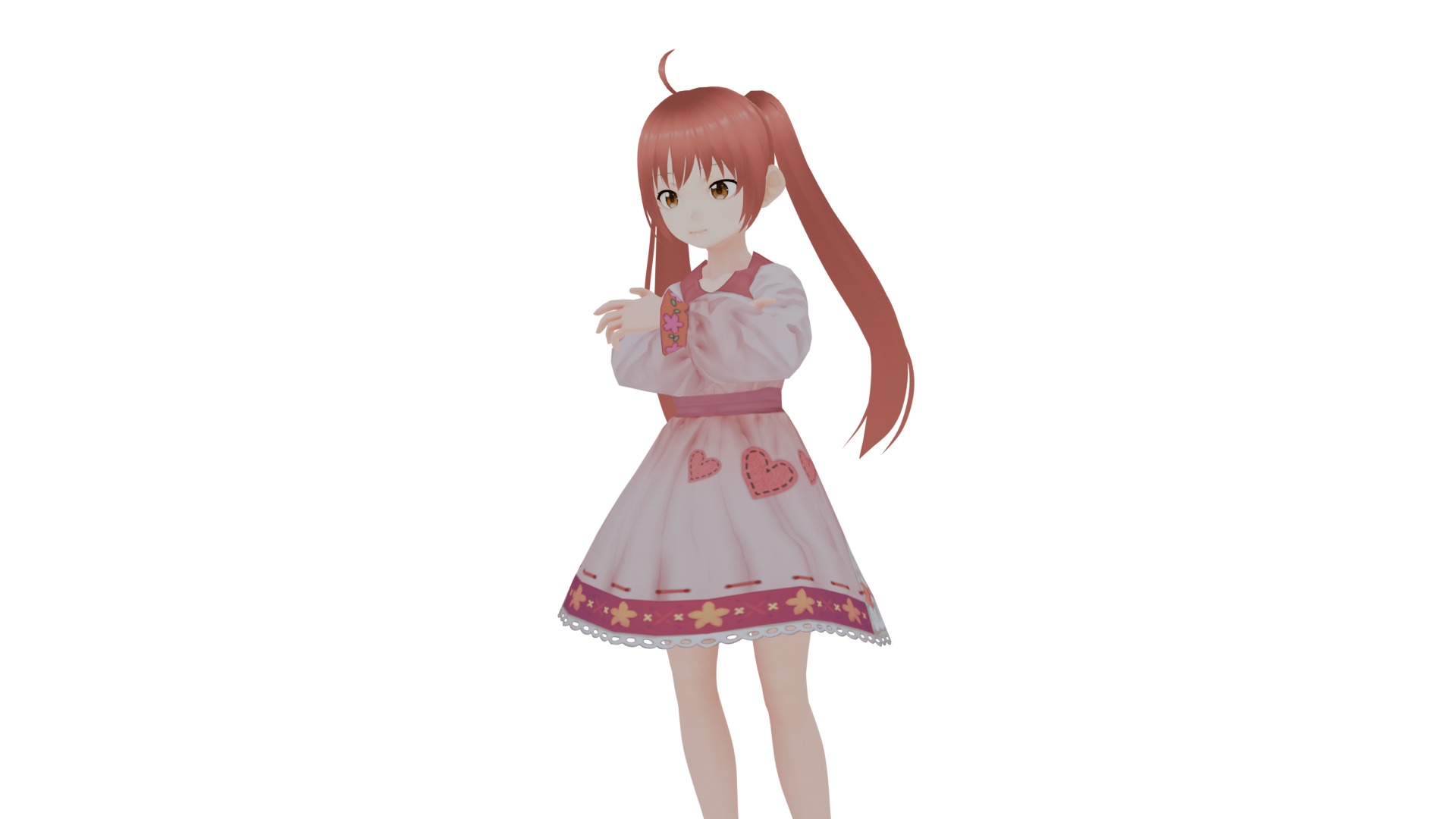 Full animeted anime girl cut character 3D Model Collection_11