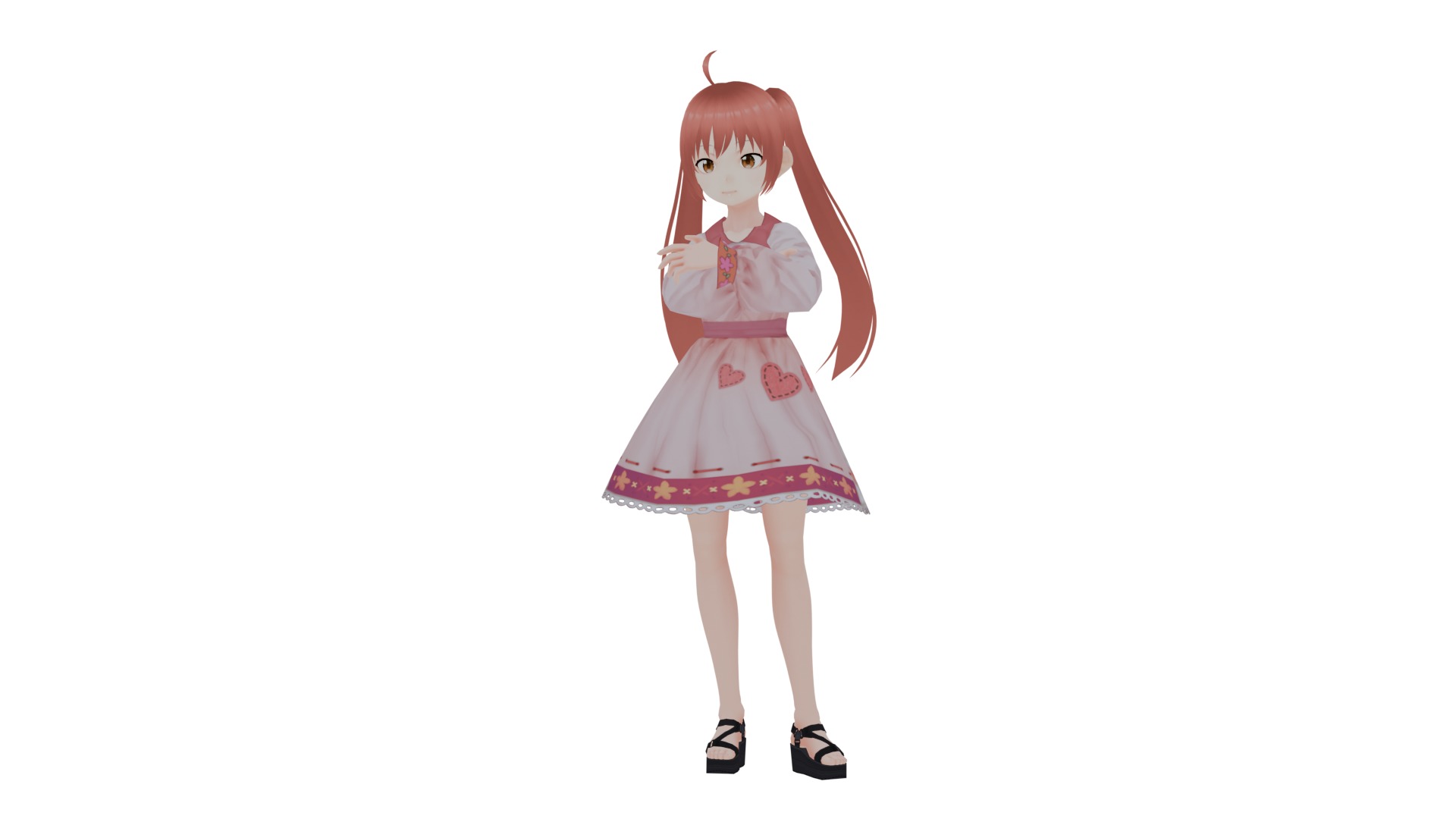 Full animeted anime girl cut character 3D Model Collection_20