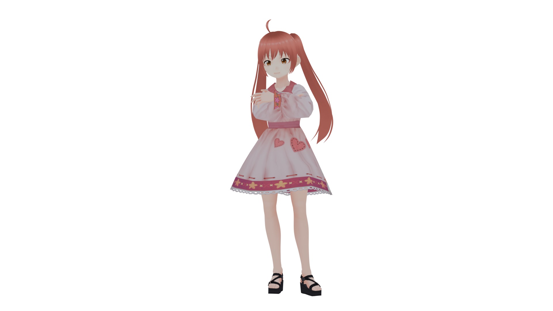 Full animeted anime girl cut character 3D Model Collection_21