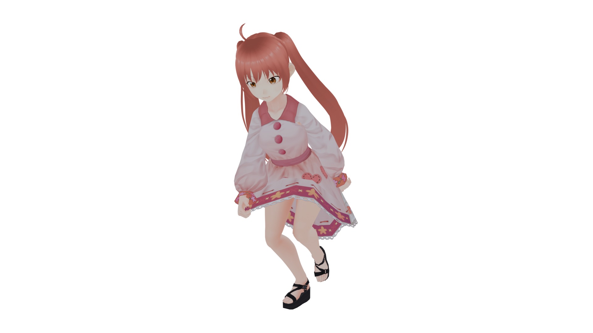 Full animeted anime girl cut character 3D Model Collection_27