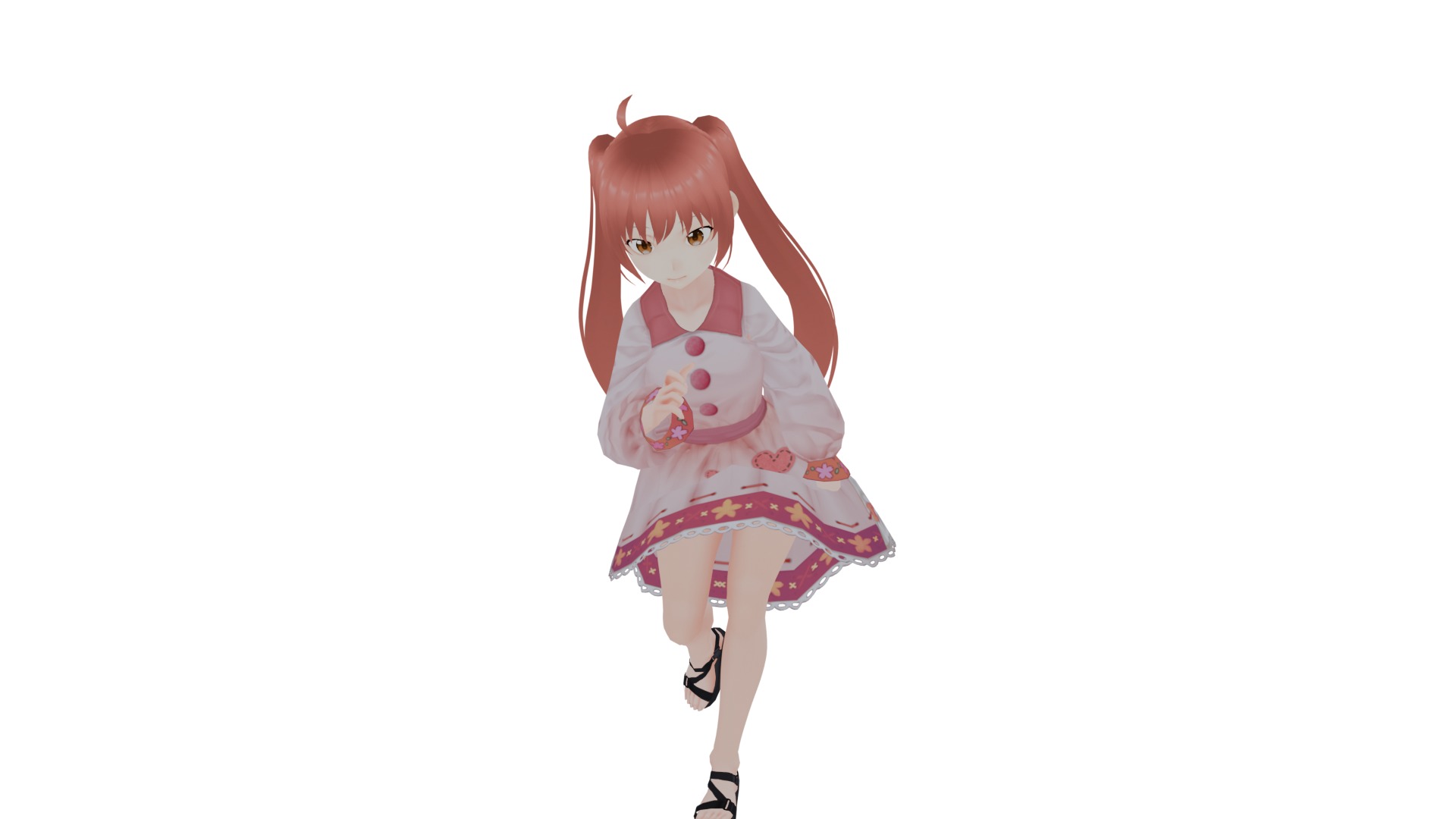Full animeted anime girl cut character 3D Model Collection_26