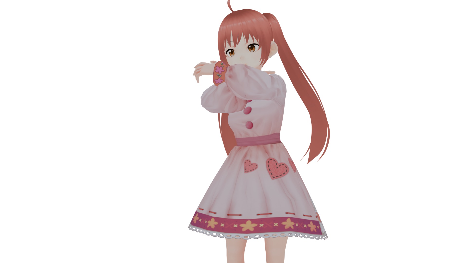 Full animeted anime girl cut character 3D Model Collection_9