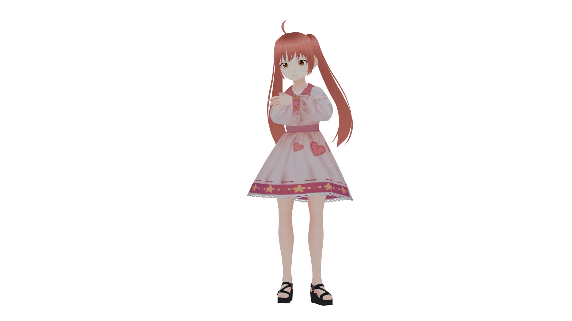 Full animeted anime girl cut character 3D Model Collection_19