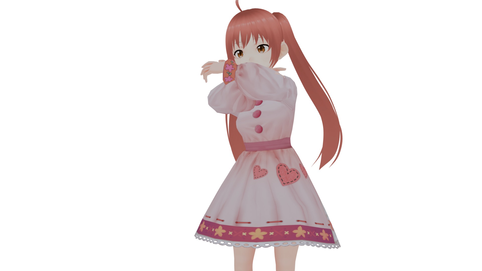 Full animeted anime girl cut character 3D Model Collection_8