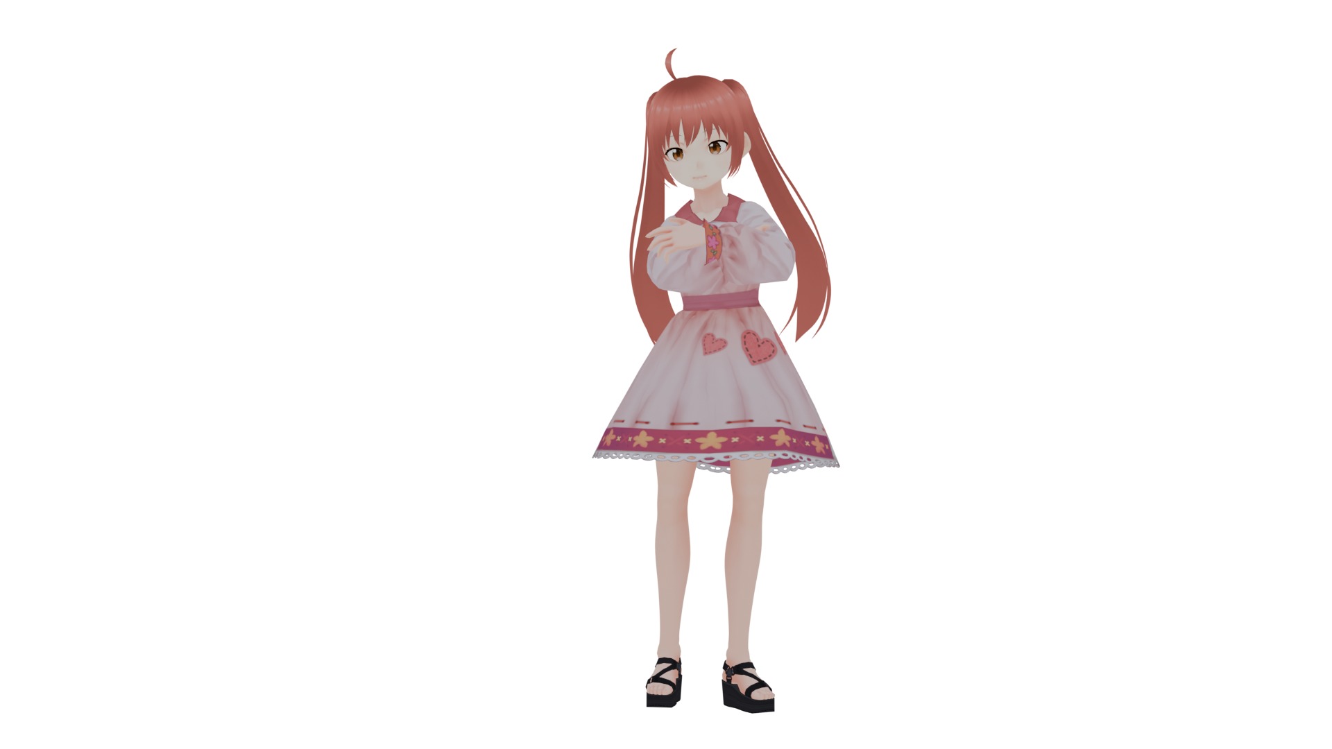 Full animeted anime girl cut character 3D Model Collection_17