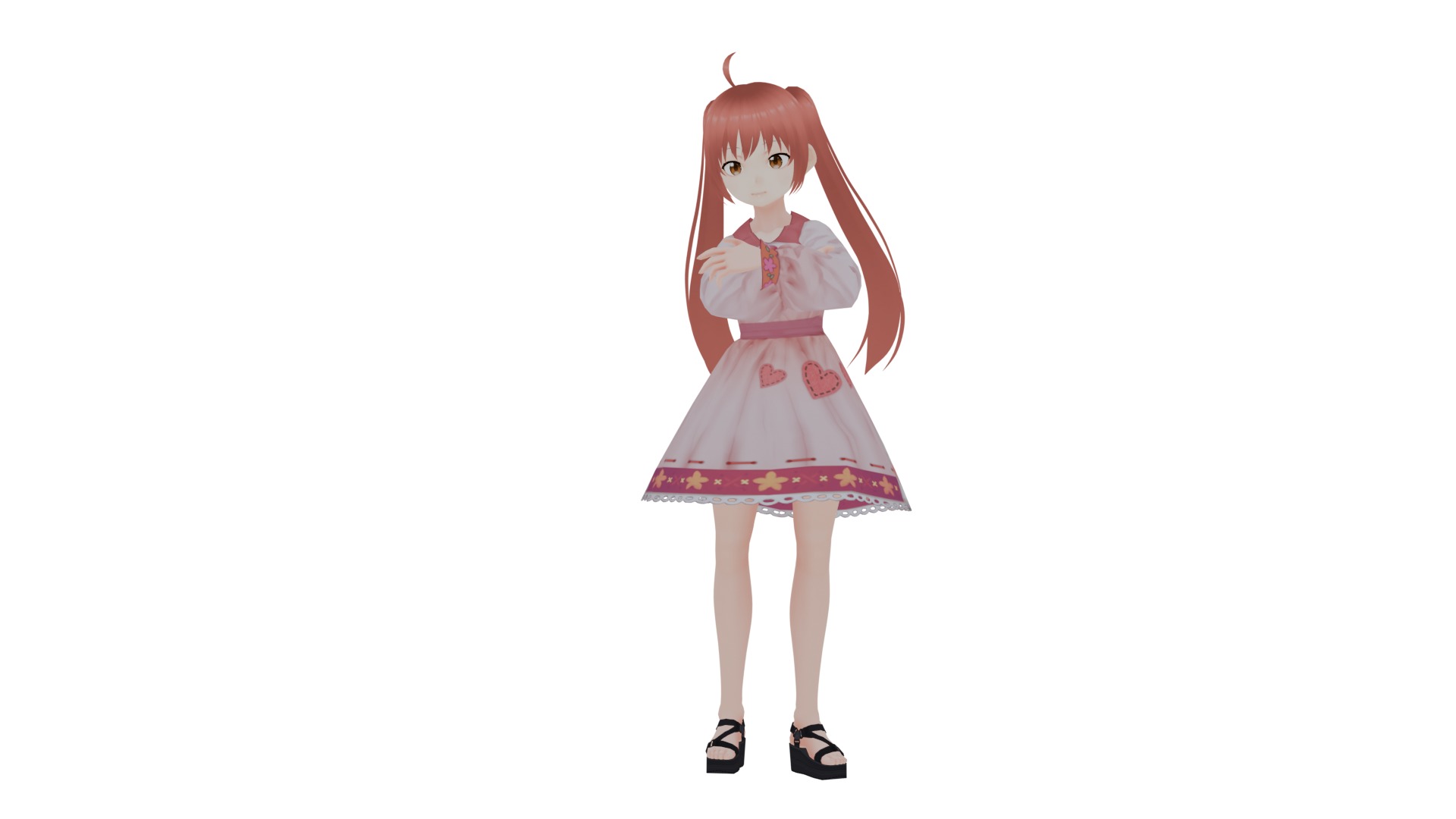 Full animeted anime girl cut character 3D Model Collection_18
