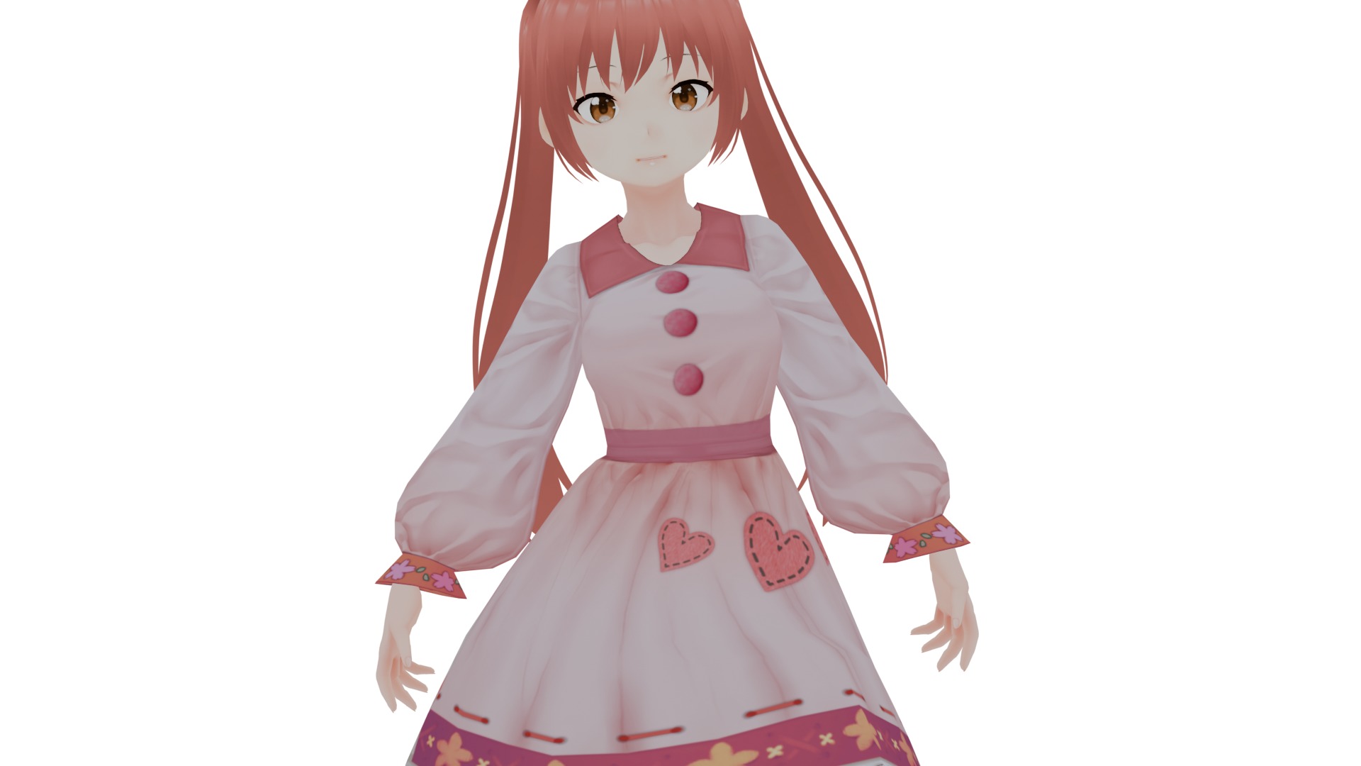 Full animeted anime girl cut character 3D Model Collection_7