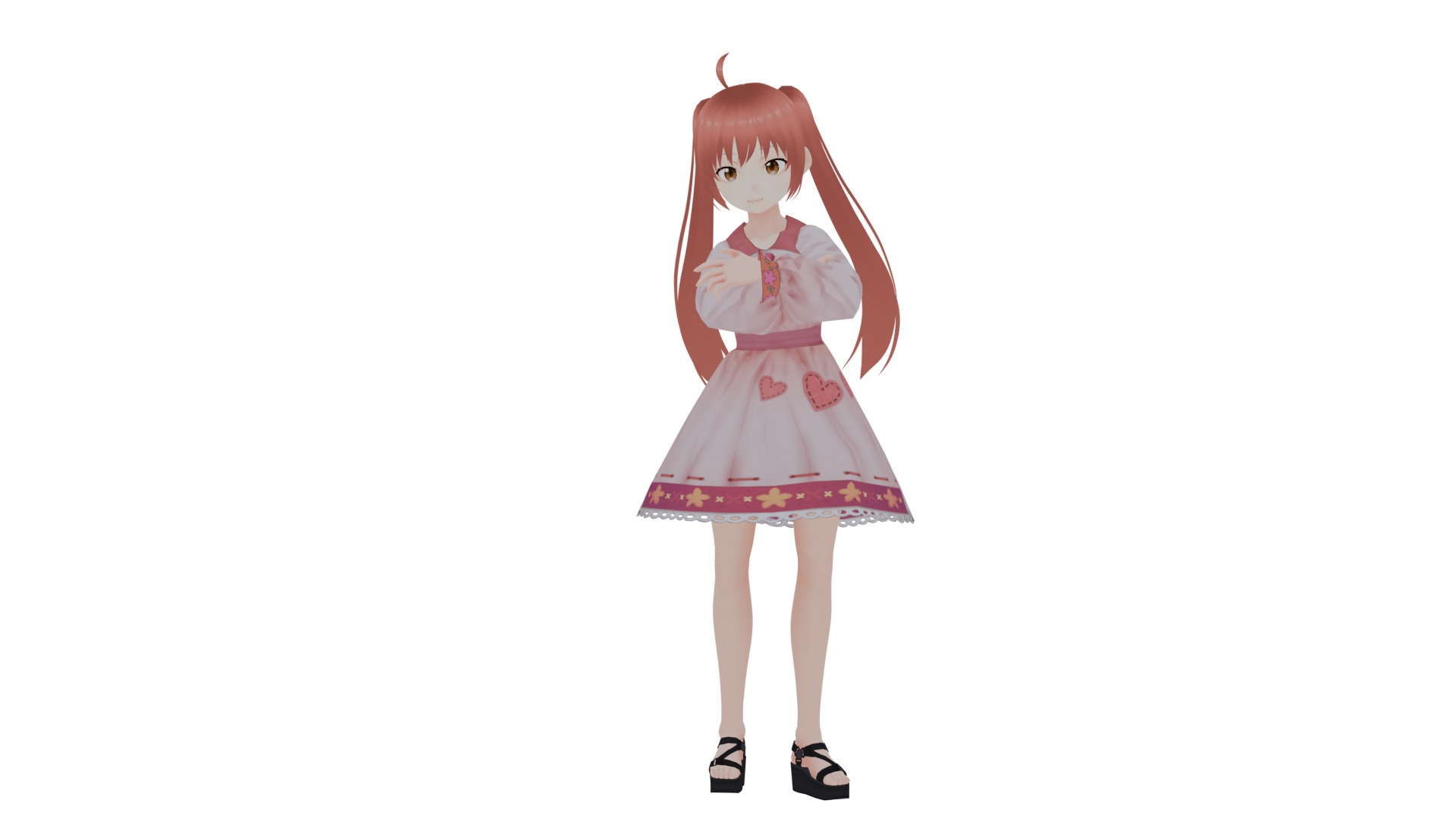 Full animeted anime girl cut character 3D Model Collection_14