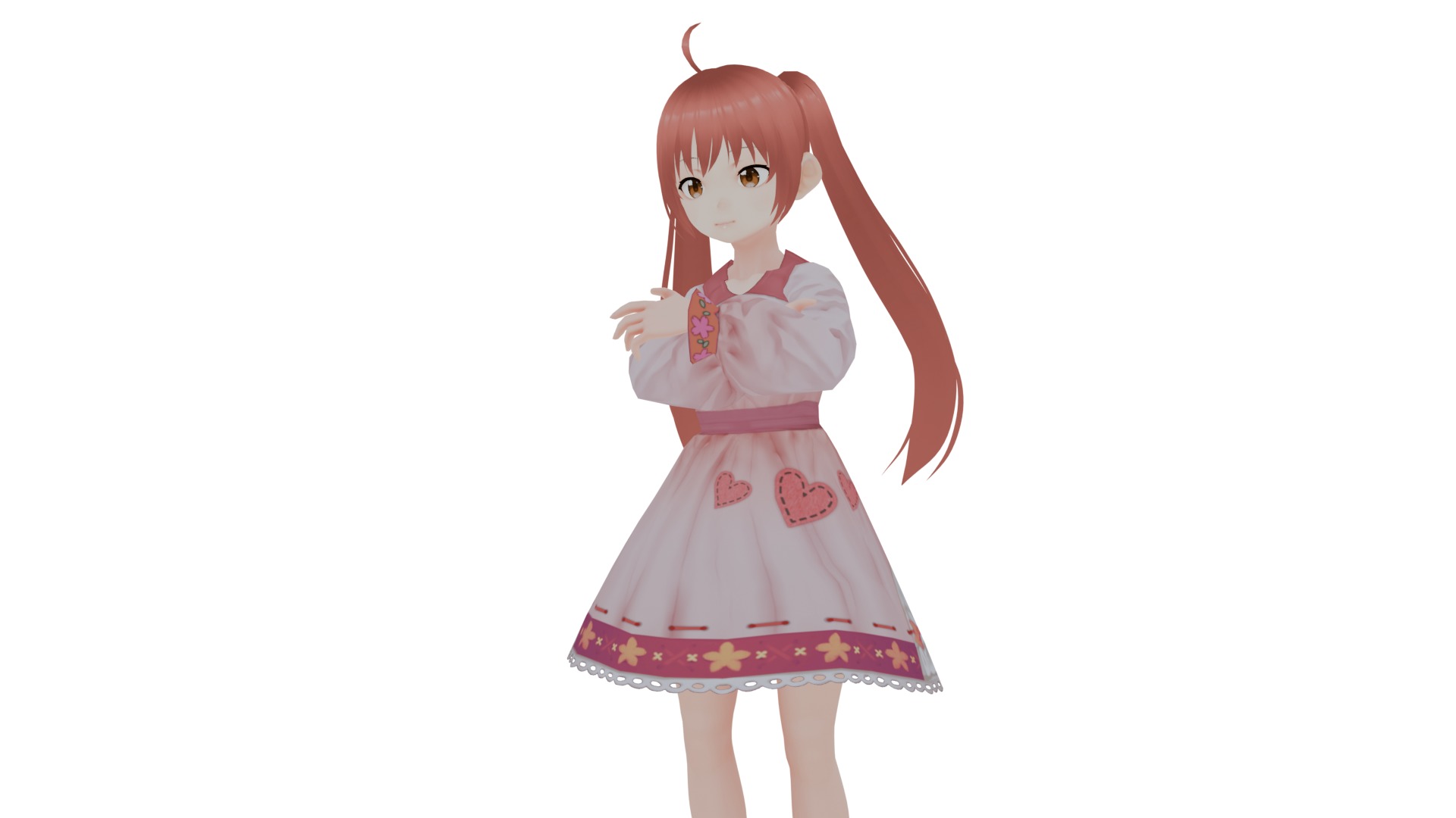 Full animeted anime girl cut character 3D Model Collection_10