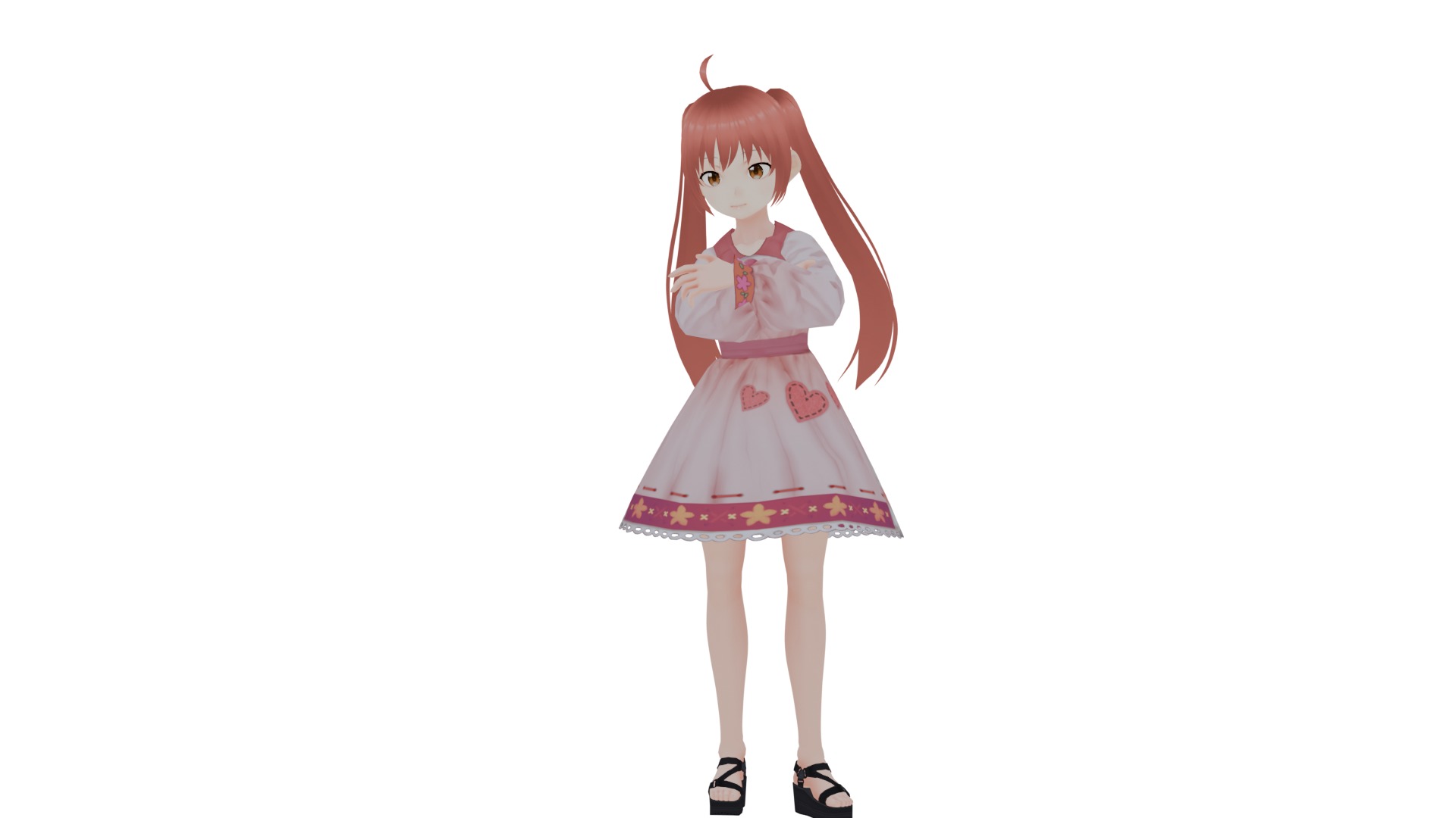 Full animeted anime girl cut character 3D Model Collection_13