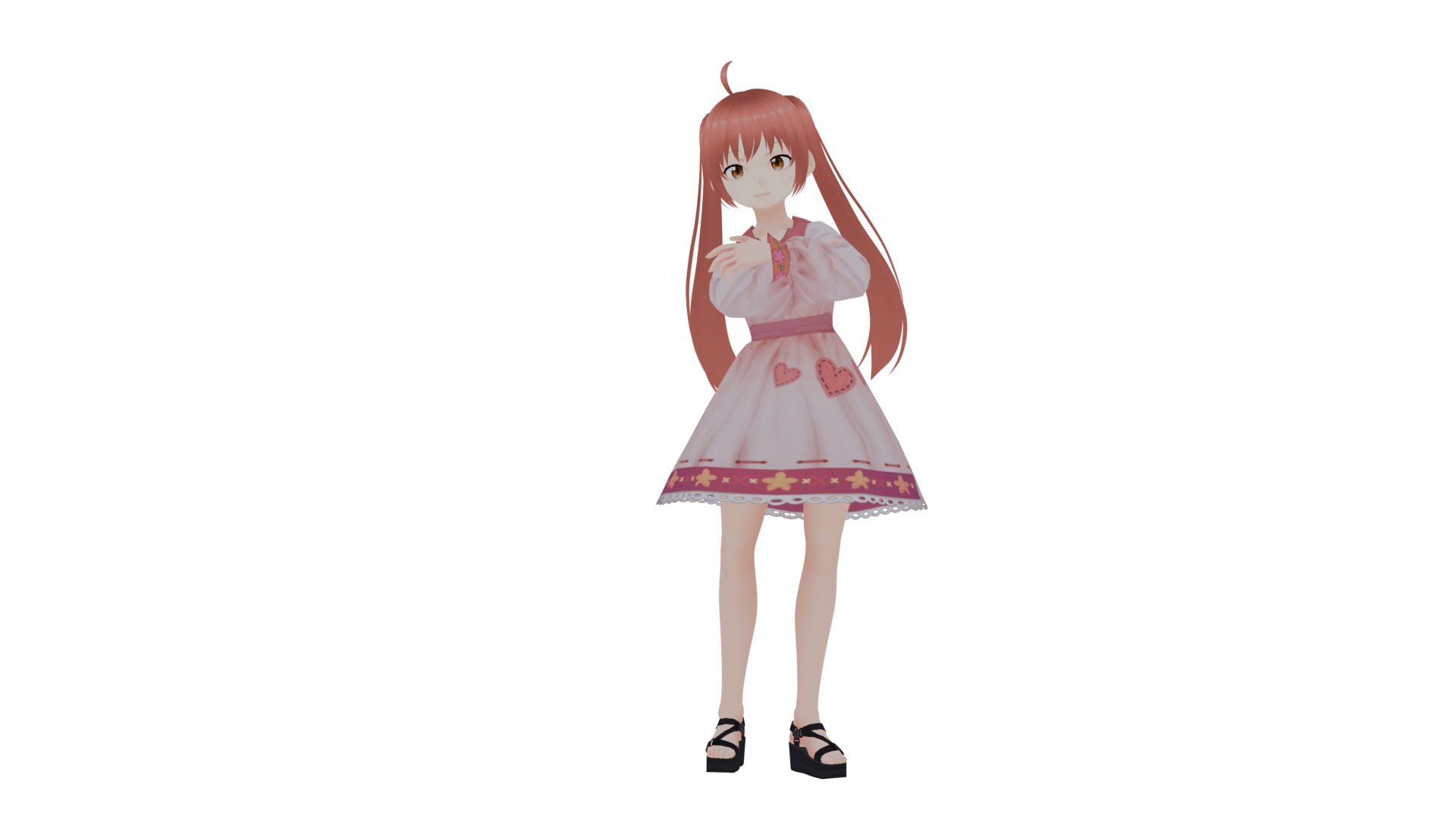 Full animeted anime girl cut character 3D Model Collection_23
