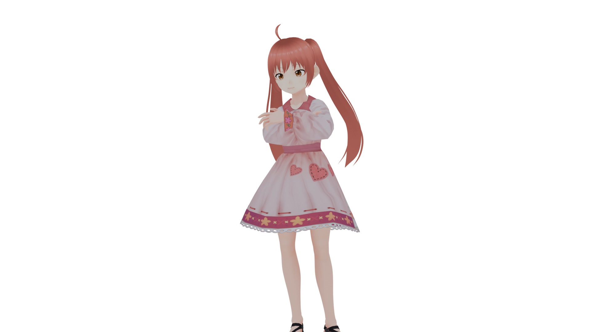 Full animeted anime girl cut character 3D Model Collection_12