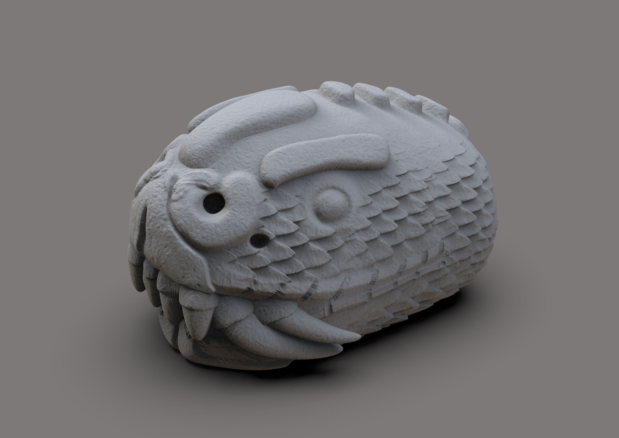 Azteca Serpents head 3D print model_3