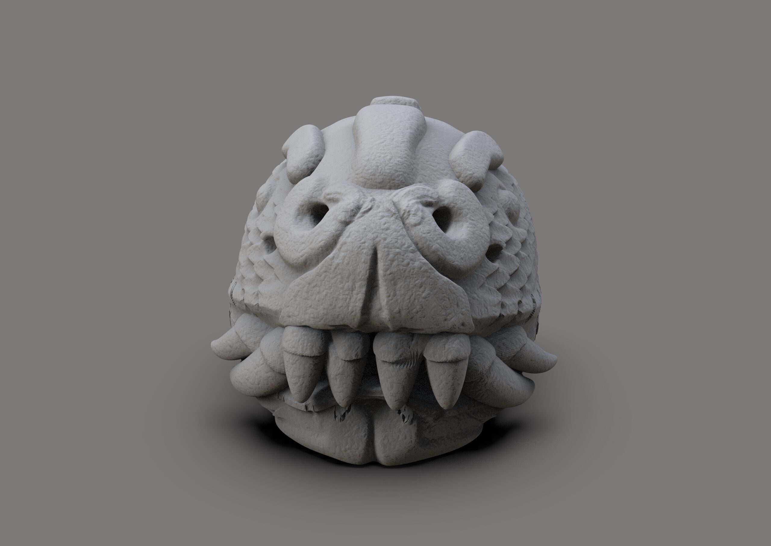 Azteca Serpents head 3D print model_2