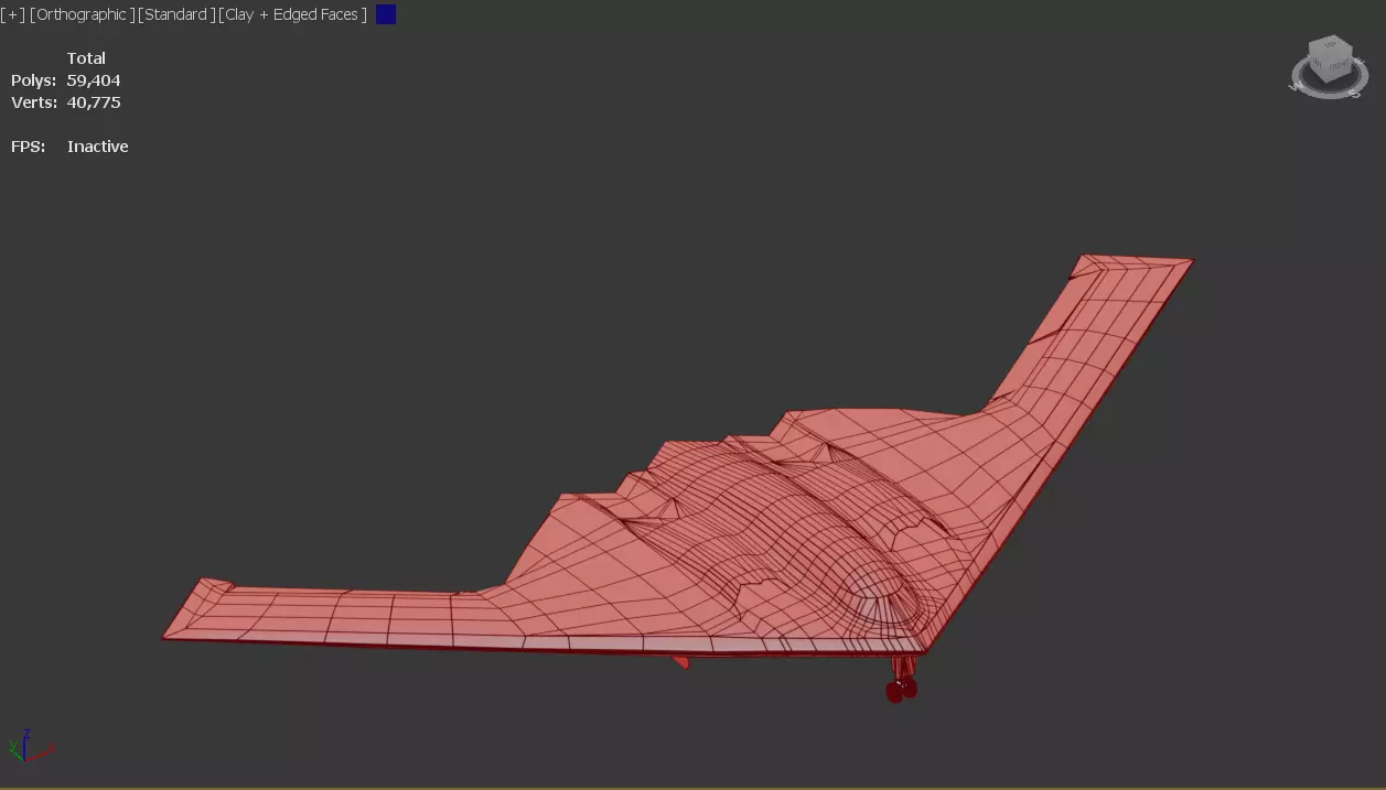 B-2 Spirit Low-poly 3D model_10