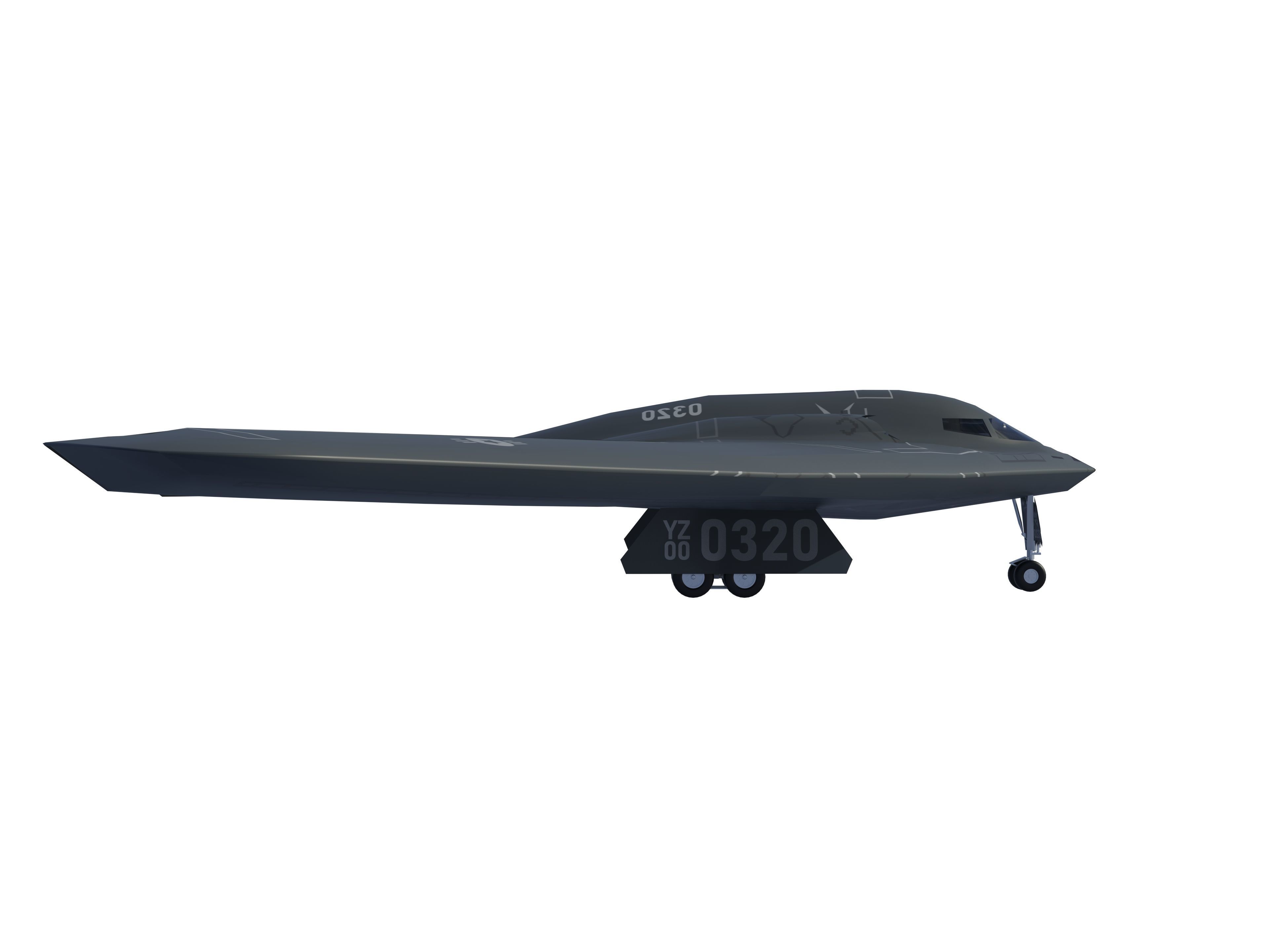 B-2 Spirit Low-poly 3D model_4