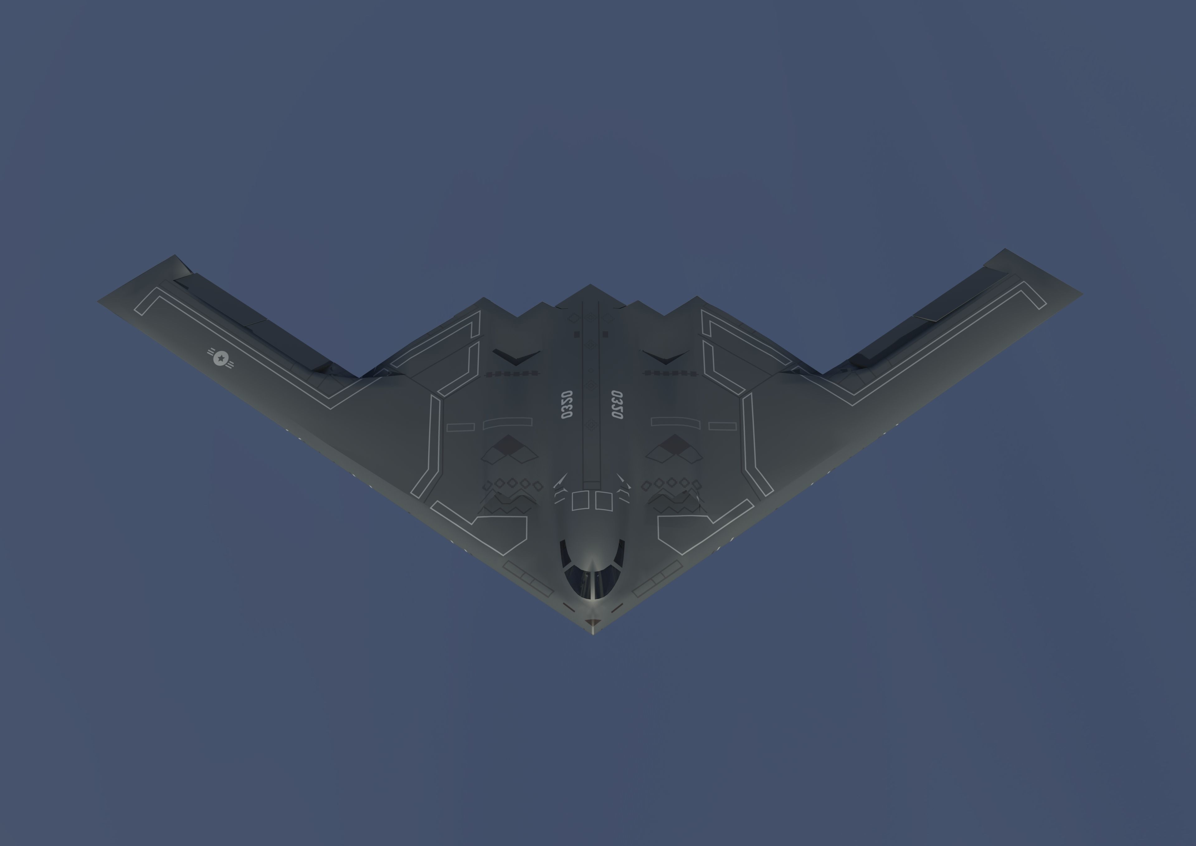 B-2 Spirit Low-poly 3D model_3