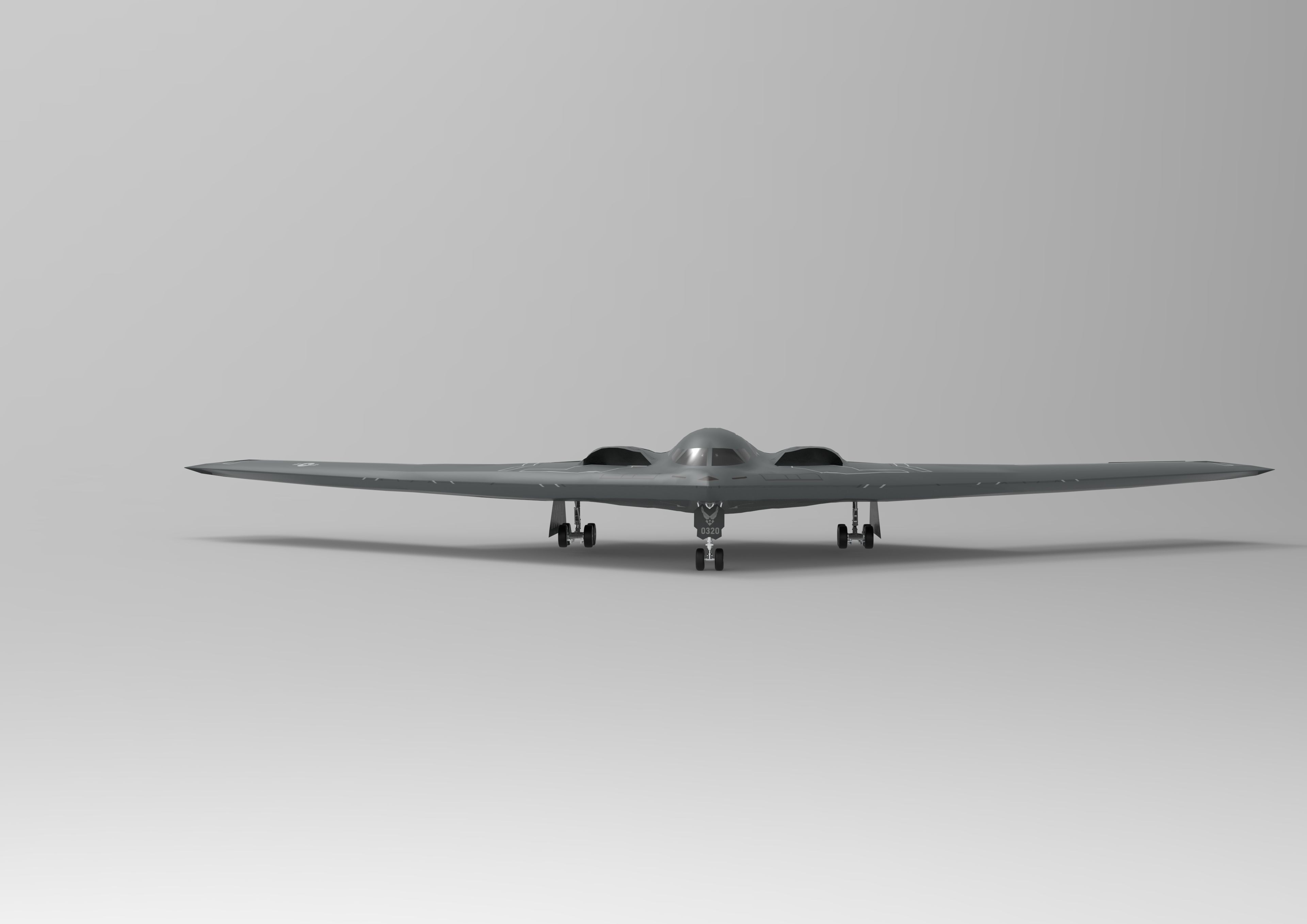 B-2 Spirit Low-poly 3D model_1