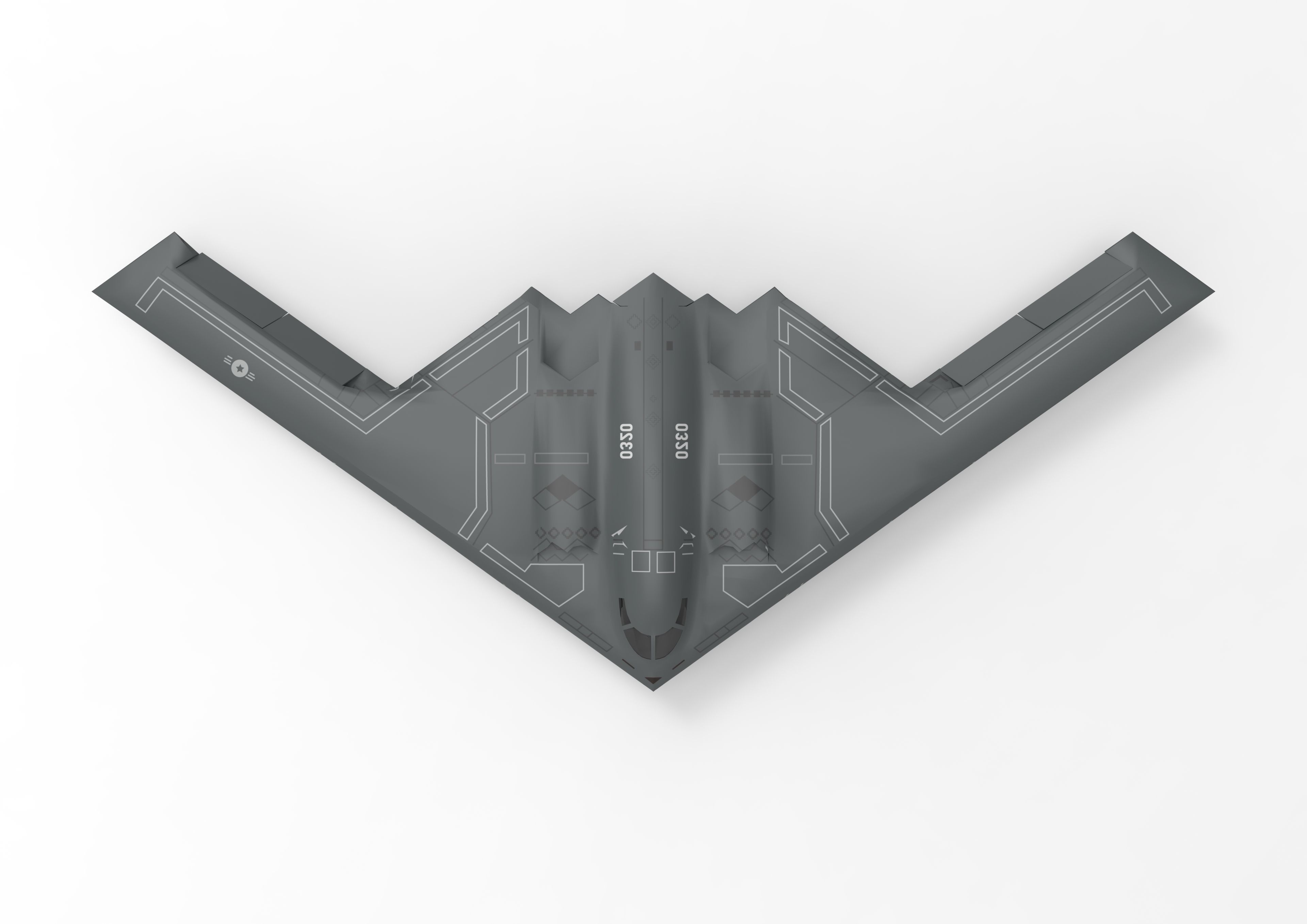 B-2 Spirit Low-poly 3D model_2