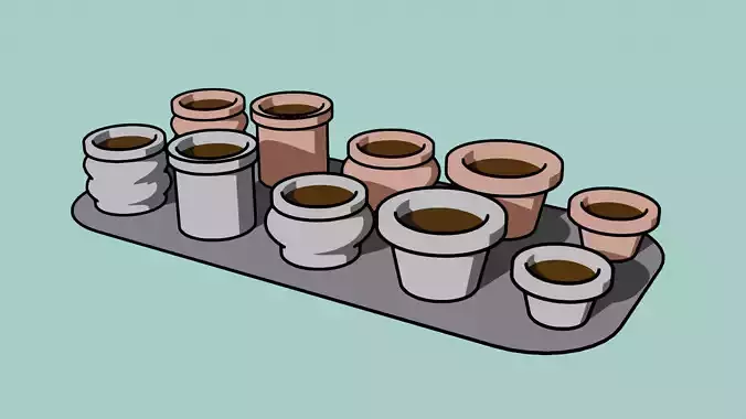 Cartoon Plant Pot Set