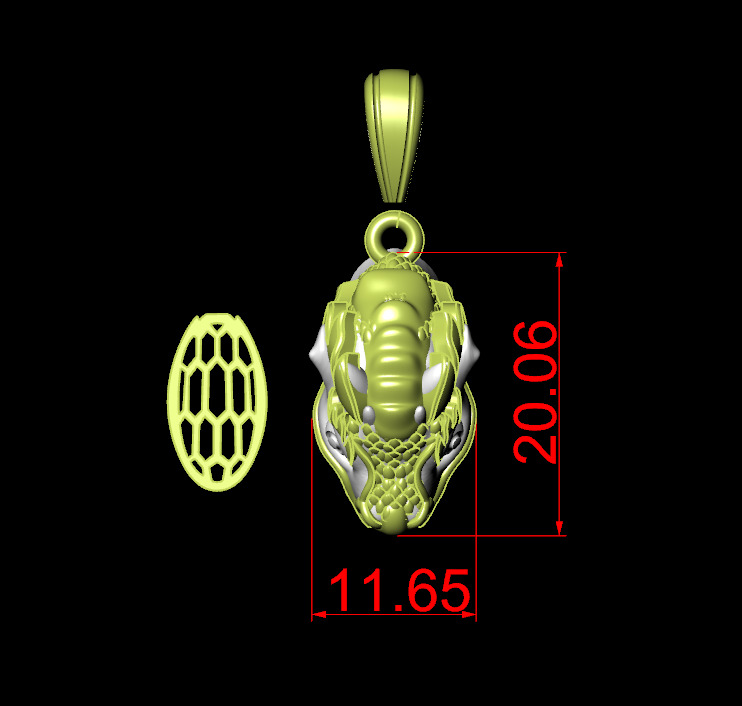 baby toothless Pendant 3D print model 3D print model_7