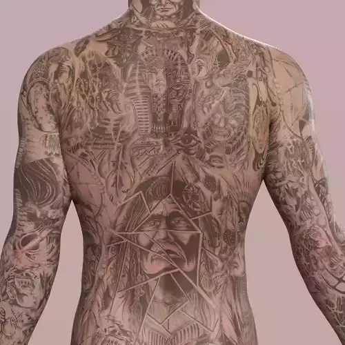 HX Full Tattoo Makeup for Genesis 9