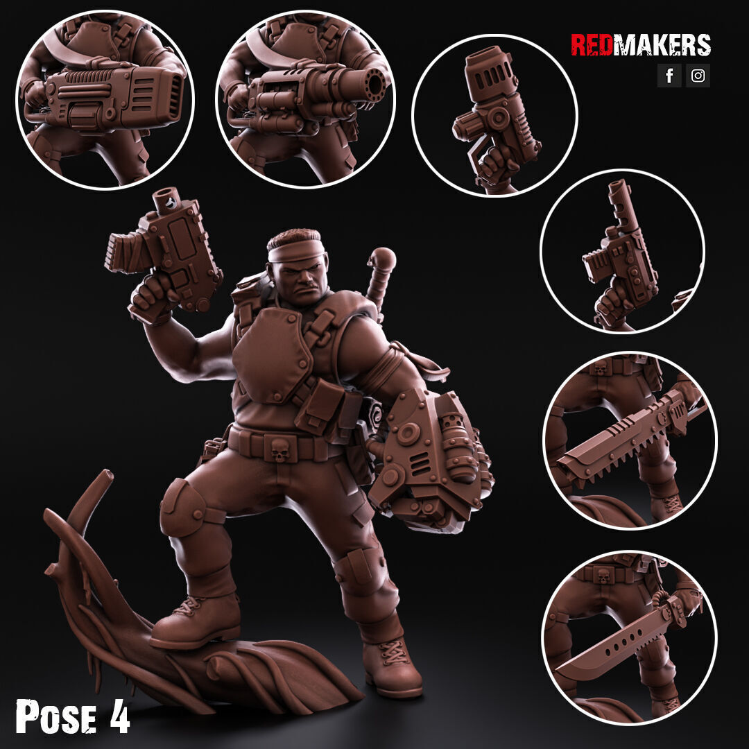 Jungle Fighters - Command Squad of the Imperial Force 3D print model_15