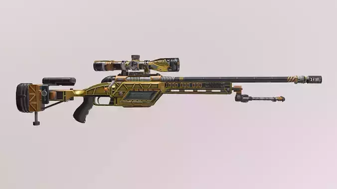 SSG 08 Big Iron Skin in CS2 Low-poly 3D model