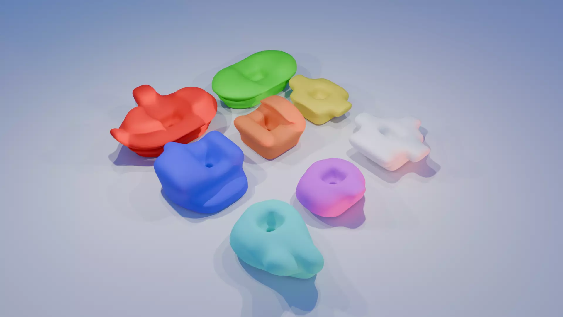 Wall climbing pieces 3D print model