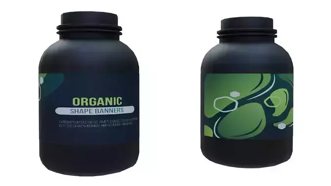 Protein Bottle Jar  Low Poly 3D Model